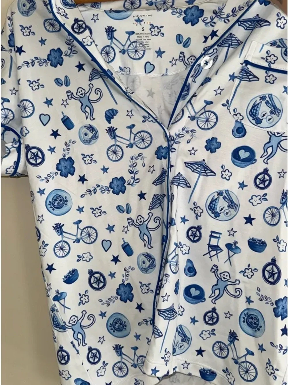 Roller Rabbit x Bluestone Lane Short Pajama Set ☕️💙